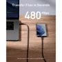 Кабель Anker Cable USB-C to USB-C Powerline III 100W 1.8m Black (А8856021): Тип USB-C - USB-C