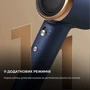 Фен Deerma DEM-CF50W Navy Blue: Дополнительные параметры Мощные, Концентратор, Ионизация, Защита от перегрева, Автоотключение