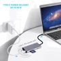 Адаптер Dynamode USB-C to HDMI 4K + 3хUSB3.0 + RJ45 + USB-C Female + SD Grey: Інтерфейс підключення USB-C