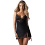 Пеньюар и трусики Obsessive Lobellis chemise & thong XS/S