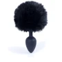Анальная пробка BOSS Series Exclusivity Silicon Plug Bunny Tail Black
