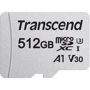 Карта пам'яті Transcend 512GB microSDXC Class 10 U3 (TS512GUSD300S-A): Тип карти MicroSDXC