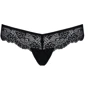 Кружевные трусики-танга с атласным бантиком Naja Thong black XXL/XXXL - Passion