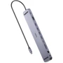 Адаптер Choetech Adapter 11-in-1 USB-C to USB-C+3xUSB3.0+HDMI+SD+3.5mm+RJ45+VGA Gray (HUB-M20)
