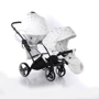 Универсальная коляска для двойни 2 в 1 Junama Glow Duo Slim 03, белый с серебристым (J-G-DUOs-03) фото 10