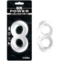 Эрекционное кольцо Chisa GK Power Duo Cock 8 Ball Ring Clear