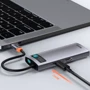 Адаптер Baseus Adapter USB-C to 3xUSB3.0+HDMI+RJ45+USB-C Gray (CAHUB-CW0G) фото 5