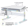 Детский стол Mealux Hamilton Multicolor BL с полкой S-50 (BD-680 W/G MC +BL +S50 WG)