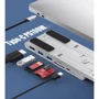 Адаптер Choetech Adapter 7-in-1 USB-C to USB-C+2xUSB3.0+HDMI+SD Gray (HUB-M43-SL): Додаткові роз'єми SD+TF Card, HDMI, USB-C