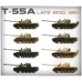Збірна модель MiniArt Радянський середній танк Т-55А зразка 1965 р пізній з інтер'єром 1:35 (MA37022) фото 15