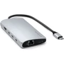 Адаптер Satechi Adapter USB-C to 4xUSB-C+RJ45+HDMI 8K Silver (ST-P8KES): Колір серебристый