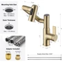 Смеситель для раковины Lefton Single-Hole Rotatable Faucet with Temperature Display-BF2204 Brushed Gold фото 9