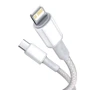 Кабель Baseus Cable USB-C to Lightning PD High Density Braided 20W 1m White (CATLGD-02): Довжина 1 м
