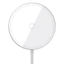 Зарядний пристрій Baseus Wireless Charger MagSafe Simple Mini 15W White (WXJK-F02) for iPhone 16 I 15 I 14 I 13 I 12 series: Кабель в комплекті вбудований