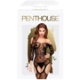 Бодистокинг с флористическо-геометрическим орнаментом Penthouse - Top-Notch Black XL