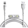 Кабель Baseus USB Cable to Lightning/microUSB/USB-C Zinc magnetic Safe Fast Charging Data 1m White (CA1T3-B02): Длина 1 м