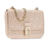 Женская сумка через плечо Furla Pillow (Cosy) Mini Shoulder Bag бежево-розовая (BZY3PILA.0073B4L00): Фактура Стеганая, Матовая, Гладкая
