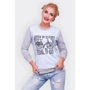 Свитшот FashionUp KF-1383C-42 42 серый с принтом