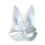 Кожаная маска Зайки Art of Sex - Bunny mask, белый