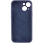 Чехол для iPhone Mobile Case Silicone Case Full Camera Protective Midnight Blue for iPhone 15 Plus: Цвет синий