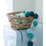 Гирлянда Cotton ball lights на 10 шаров 2,7м, Aqua фото 6