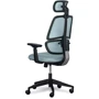 Офісне крісло Mealux Leo Air Grey Blue (Y-546 KBGL): Матеріал оббивки Ткань, С сеткой