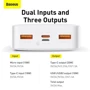 Внешний аккумулятор Baseus Power Bank 20000mAh Bipow Display 20W White (PPDML-M02): Тип батареи Литий-полимерные