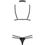 Сексуальный комплект из тонкой эко-кожи Obsessive 823-SET-1, S/M