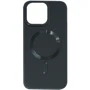 Чехол для iPhone TPU Case Bonbon Leather Metal Style with MagSafe Black for iPhone 15