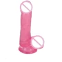 Реалистичный фалоимитатор Xr Brands 6 Inch Slim Stick with Balls Cherry Ice Dildo