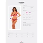 Комплект белья Obsessive Lacelove cupless 2-pcs set XL/2XL Red