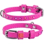 Нашийник WAUDOG Glamour з клейовими стразами 9 мм 19-25 см рожевий (32527)
