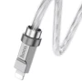 Кабель Hoco USB Cable to Lightning U113 Solid 2.4A 1m Silver: Тип USB Cable - Lightning