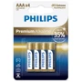 Philips AAA bat Alkaline 4шт Premium Alkaline (LR03M4B/10)