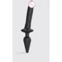 Анальная пробка с дилдо Strap-On-Me Switch Plug-In Realistic Dildo Black - XXL