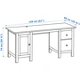 Письмовий стіл ІКЕА HEMNES 155х65 см (205.350.44) фото 7