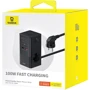 Зарядний пристрій Baseus Wall Charger AC+2xUSB+2xUSB-C GaN PowerCombo Power Strip 100W Black (E00023609113-00) фото 6