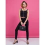 Жіноча сумка-сетчел Guess Blakely Top Handle Flap чорна (HWVG7663180-BLA): Фактура Стьобана, матова