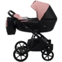 Коляска 2 в 1 Bair Kiwi кожа 100% BK-44/15 розовый (пудра) - черный фото 8