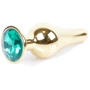 Анальная пробка с кристаллом BOSS of TOYS Boss Series - Jewellery Gold BUTT PLUG Green, BS6400069