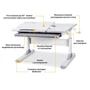 Детский стол Mealux Vancouver Multicolor BL с полкой S50 (BD-620 W/G MC+ BL+ S50 WG): Глубина, см 66