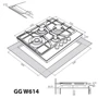 Варочная поверхность газовая Weilor GG W614 BL фото 4