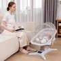 Укачивающий центр Mastela 8301 white (35761): Дополнительные удобства Звуковое сопровождение, Ремни безопасности, пульт ДУ, таймер отключения укачивания, москитная сетка, Изменение наклона, дуга с игрушками