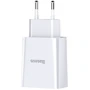 Зарядное устройство Baseus USB Wall Charger Speed Mini 2xUSB 2.1A 10.5W White (CCFS-R02): Кабель в комплекте отсутствует