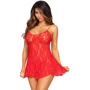 Пеньюар Leg Avenue Rose Lace Flair Chemise Red One Size
