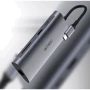 Адаптер WIWU Adapter Alpha 831HRT USB-C to 3xUSB3.0+HDMI+RJ45+USB-C+SD+TF Card Grey (6957815507252): Интерфейс подключения USB-C