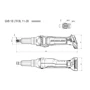 Прямая шлифовальная машина Metabo GVB 18 LTX BL 11-28 (600826850): Макс. частота вращения диска 8000-28000 об/мин