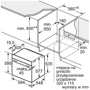 Духова шафа електрична Bosch HBG7363B1: Розміри 59.5х59.4х54.8 см