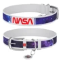 Нашийник для собак WAUDOG Design з QR паспортом малюнок NASA21 розмір XS 1.2x21-29 см білий (3602-0148-15)