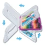 Олівці кольорові Color Peps Flex Box, 15 олівців (3 флуоресцентних), малиновий пенал, Maped: Тип кольорові